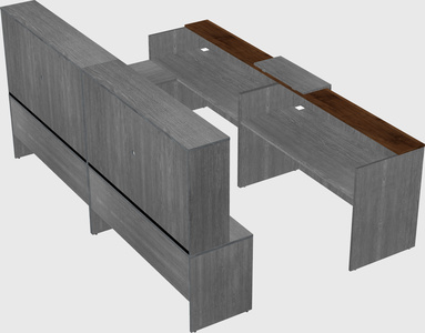 Shared one sided u-shaped reception desk