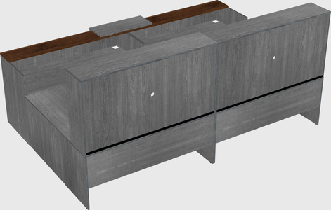 Shared one sided u-shaped reception desk