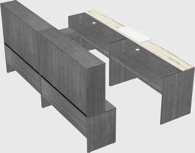 Shared one sided u-shaped reception desk