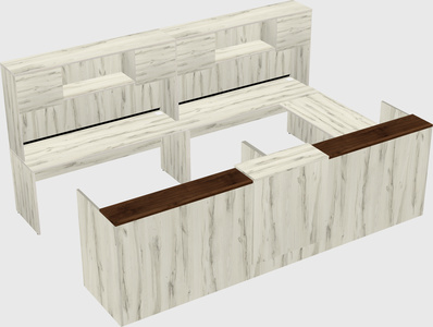 Shared one sided u-shaped reception desk