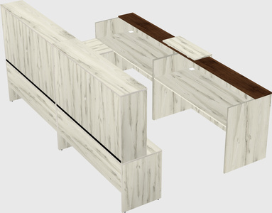 Shared one sided u-shaped reception desk