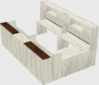 Shared one sided u-shaped reception desk