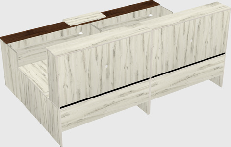 Shared one sided u-shaped reception desk