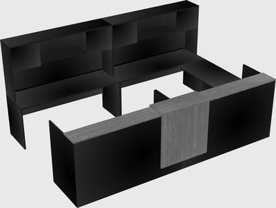 Shared one sided u-shaped reception desk