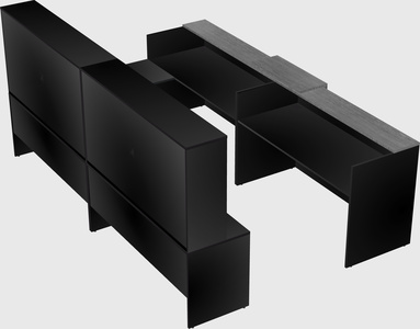 Shared one sided u-shaped reception desk