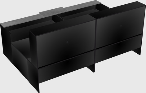 Shared one sided u-shaped reception desk
