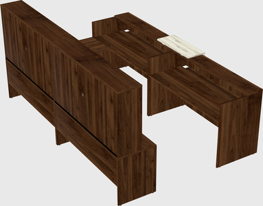 Shared one sided u-shaped reception desk