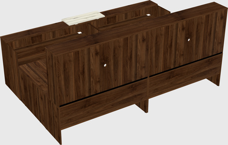 Shared one sided u-shaped reception desk