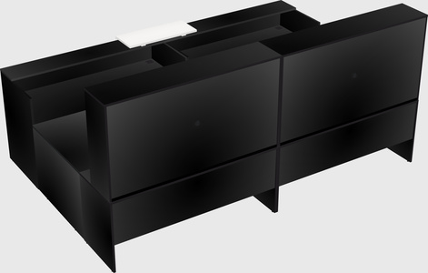 Shared one sided u-shaped reception desk