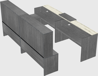 Shared one sided u-shaped reception desk