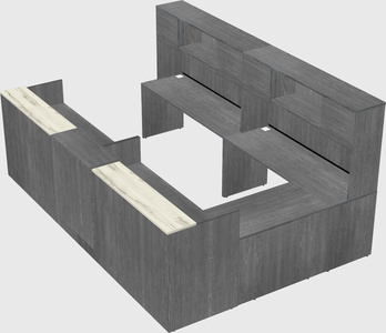 Shared one sided u-shaped reception desk