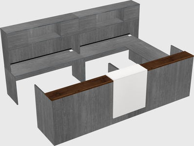 Shared one sided u-shaped reception desk