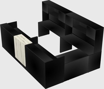 Shared one sided u-shaped reception desk