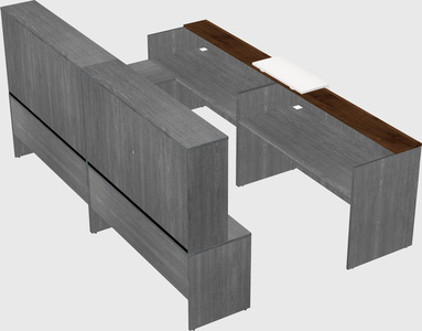 Shared one sided u-shaped reception desk