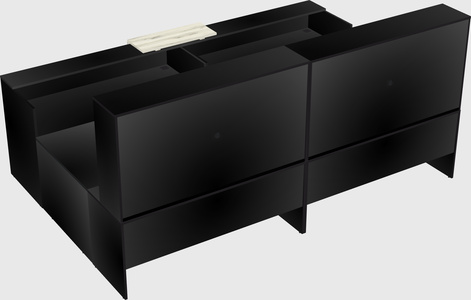 Shared one sided u-shaped reception desk