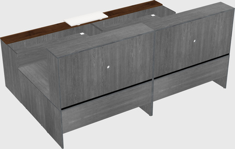 Shared one sided u-shaped reception desk
