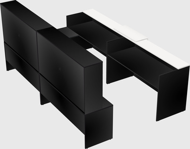 Shared one sided u-shaped reception desk