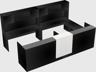 Shared one sided u-shaped reception desk