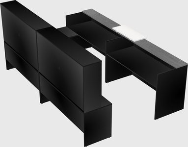 Shared one sided u-shaped reception desk