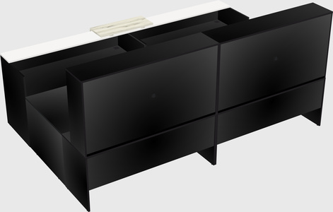 Shared one sided u-shaped reception desk