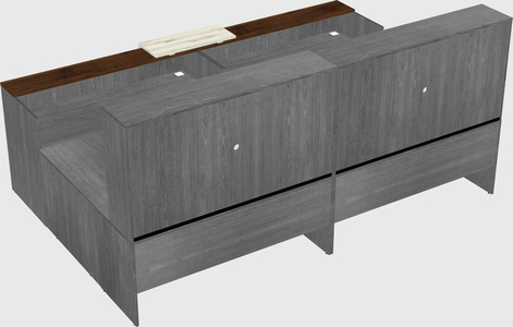Shared one sided u-shaped reception desk