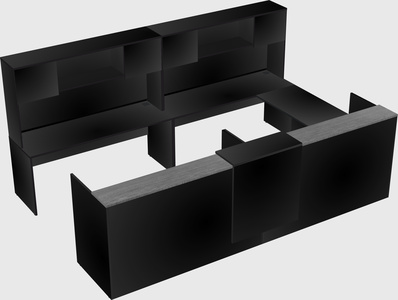 Shared one sided u-shaped reception desk