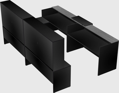 Shared one sided u-shaped reception desk
