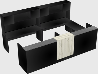 Shared one sided u-shaped reception desk