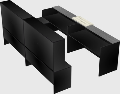 Shared one sided u-shaped reception desk