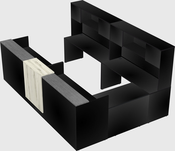 Shared one sided u-shaped reception desk