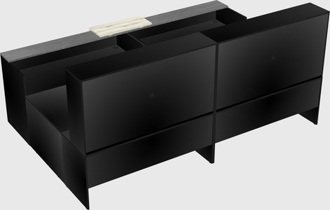 Shared one sided u-shaped reception desk