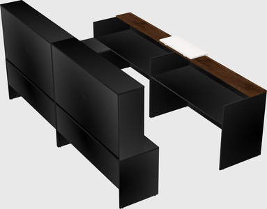 Shared one sided u-shaped reception desk