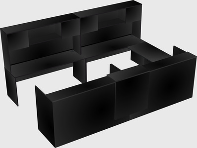 Shared one sided u-shaped reception desk