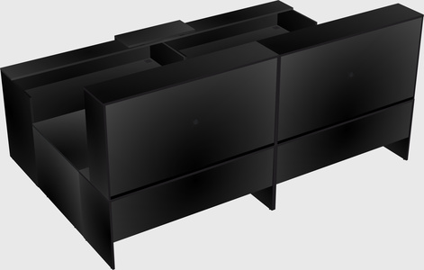 Shared one sided u-shaped reception desk