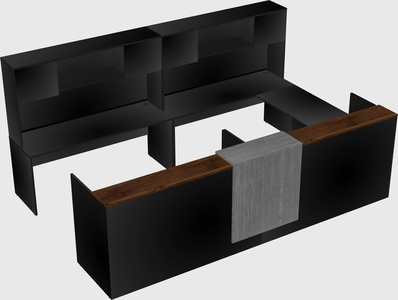 Shared one sided u-shaped reception desk