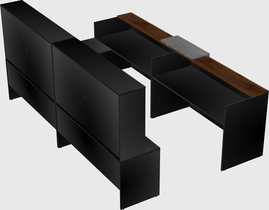 Shared one sided u-shaped reception desk