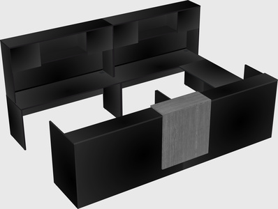 Shared one sided u-shaped reception desk