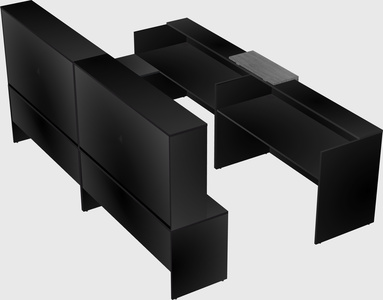 Shared one sided u-shaped reception desk