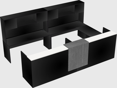 Shared one sided u-shaped reception desk