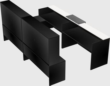 Shared one sided u-shaped reception desk