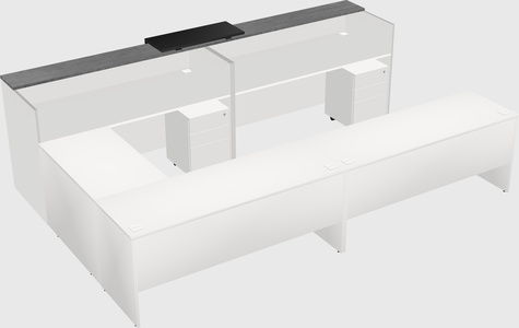Shared one sided u-shaped reception desk