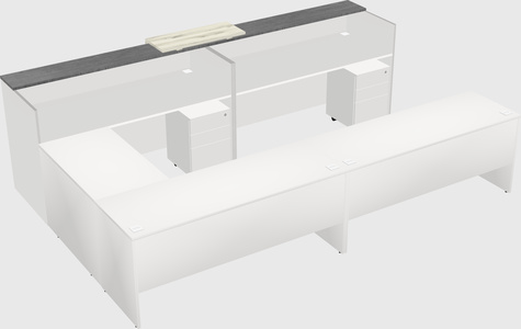 Shared one sided u-shaped reception desk