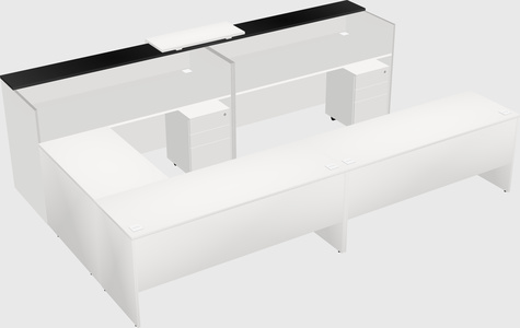 Shared one sided u-shaped reception desk