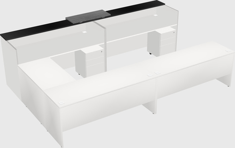 Shared one sided u-shaped reception desk