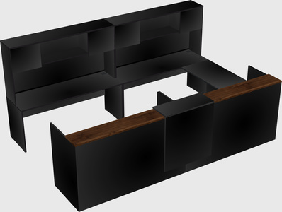Shared one sided u-shaped reception desk