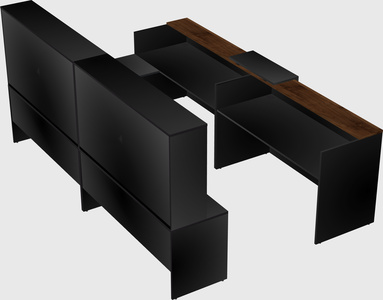 Shared one sided u-shaped reception desk