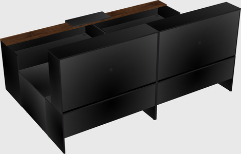 Shared one sided u-shaped reception desk