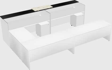 Shared one sided u-shaped reception desk