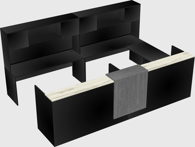 Shared one sided u-shaped reception desk