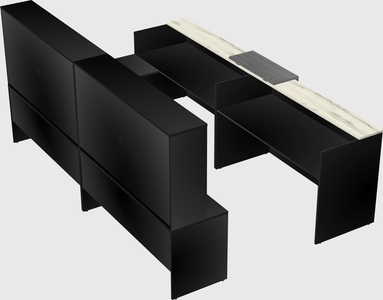 Shared one sided u-shaped reception desk